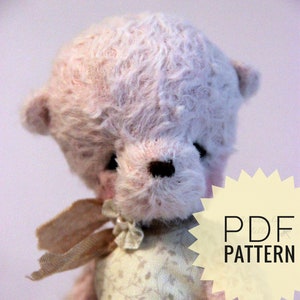 PDF pattern artist teddy bear - Plush toy sewing pattern