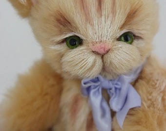 Gatita de peluche de artista Albertina - Peluche único - Gatito de peluche de colección