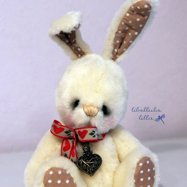 Artist teddy - Artist bunny Joyce - Stuffed toy - Handmade bunny - 26 cm (10 inches)