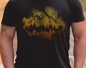 Sunset Foggy Mountain Unisex Short Sleeve Tee