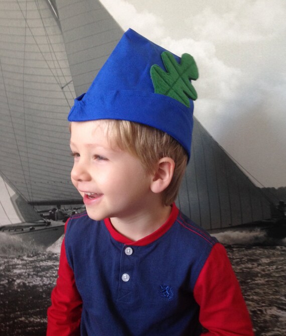 Items similar to Elf hat. Blue elf hat with leaf. Costume elf. Gnome