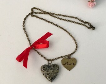 Collier ras de cou coeur porte photo