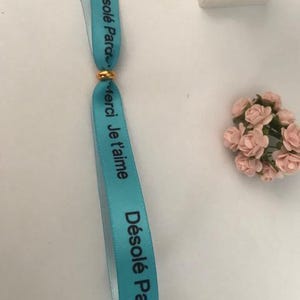 Ho'oponopono ribbon bracelet, sorry forgiveness thank you I love you bracelet, ho'oponopono ribbon, Hawaiian wisdom bracelet.