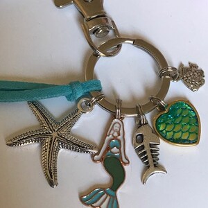 Bijou de sac sirène, porte-clés étoile de mer poisson, bijou de sac thème océan image 5