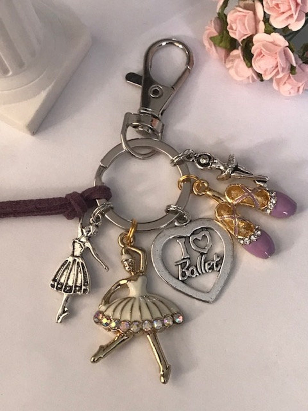 Ballet Dancer Key Ring, Little Opera Rat Ballerina Jewel, Gift for ...