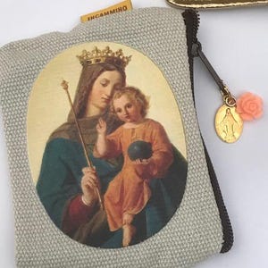 Rosenkranzbeutel, religiöser Schmuckbeutel, Rosenkranz-Geschenkbeutel, Rosenkranz-Schmuckaufbewahrung
