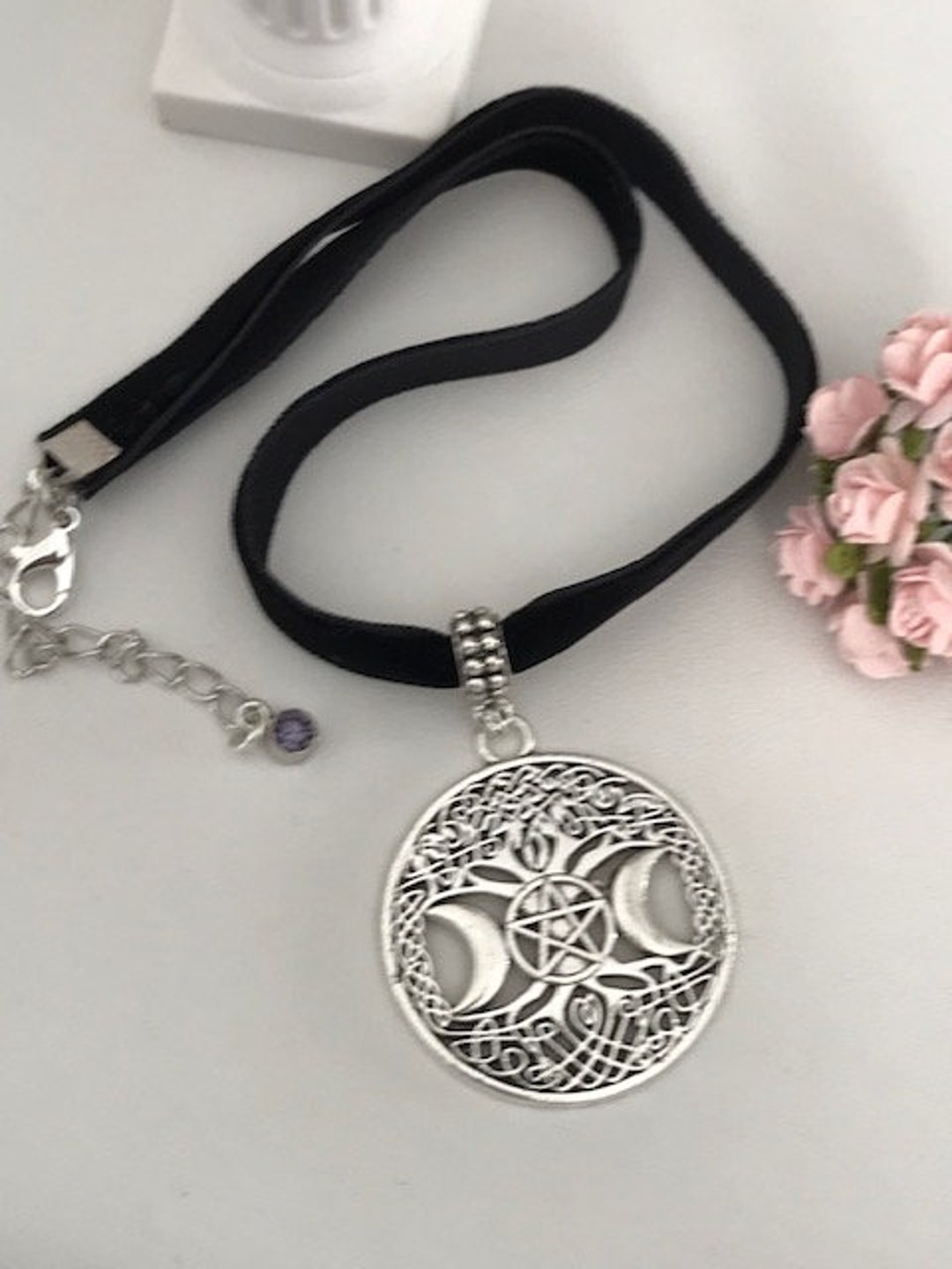 Choker Wicca, Low Neck Velvet Ribbon Wicca Pendant - Etsy