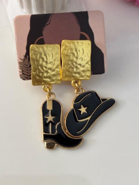 Boucles D'oreille Country Western USA - Marque La Joya - Argent - Neuves Avec étiquettes