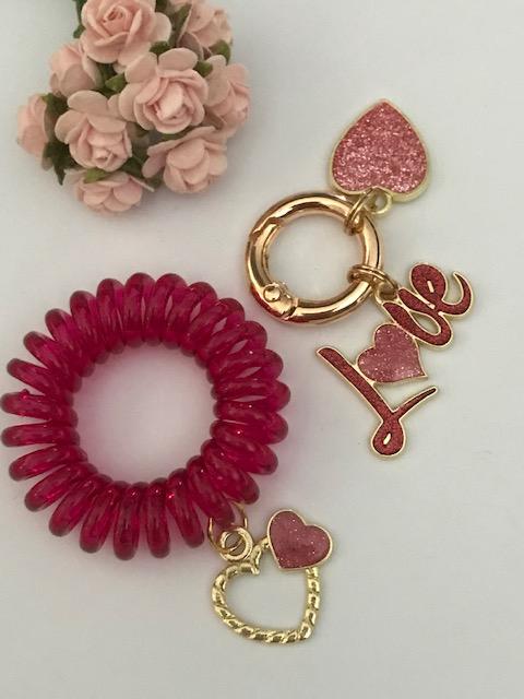 Valentine's Day Love Keychain, Valentine's Day Love Heart Charms, Valentine's Day Gift, Love Heart Charm, Valentine's Day Love Gift