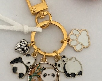 Porte-clés panda ourson, cadeau pour maman panda, cadeau pour amateurs de panda, breloque panda kawaii, porte clés ourson tout mignon