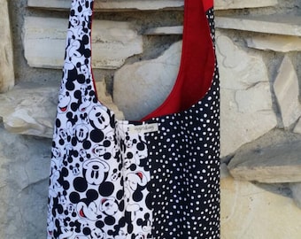 Hard to find Mickey mouse expressions print hobo bag, Disney bags, Disney hobo bag, Mickey Mouse purse, Mickey Mouse gift, Disney slouch bag