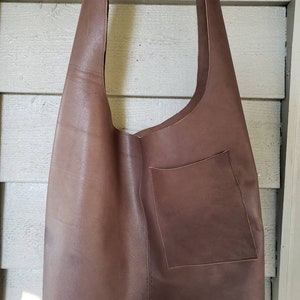 Brown lambskin leather unlined crossbody hobo bag, unlined leather hobo bag, soft lambskin leather bags, leather handbag, brown leather bags