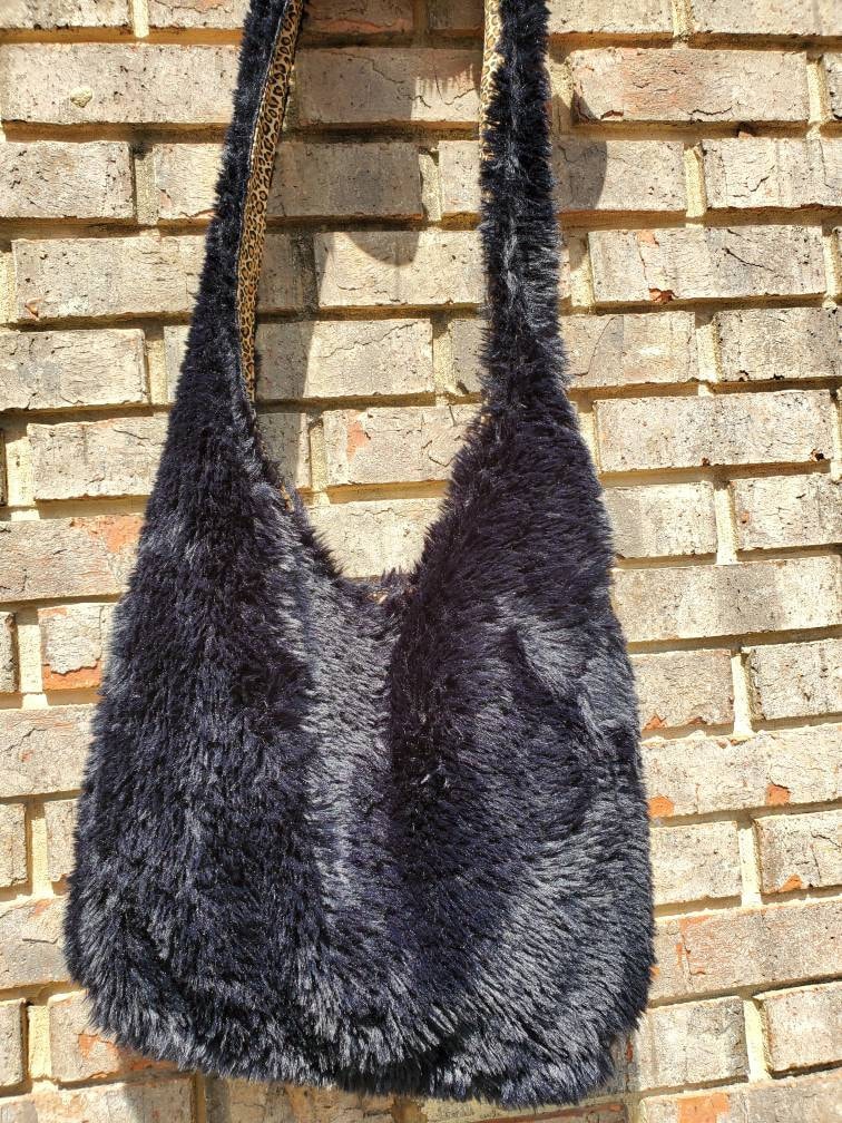 Pietra Black Leather Boho sling purse, Reduced price!