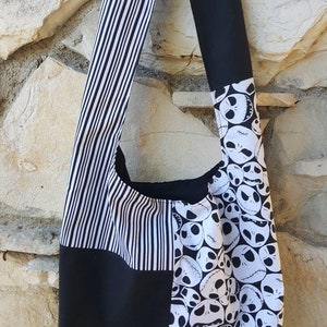 Alptraum vor Weihnachten Hobo Tasche, Jack Skellington Crossbody Hobo Tasche, Jack Skellington Tasche, Hobo Tasche, Boho Tasche, Slouch Bag, Umhängetasche Bild 3