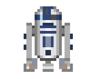 Star Wars R2D2 - quilt top pattern, pixel quilt pattern, pixel quilt