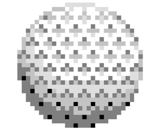 Golf Ball - quilt top pattern, pixel quilt pattern, pixel pattern