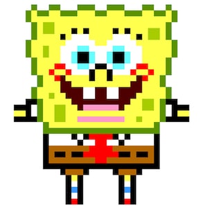 Sponge Bob Pixel Quilt Pattern - PDF Download