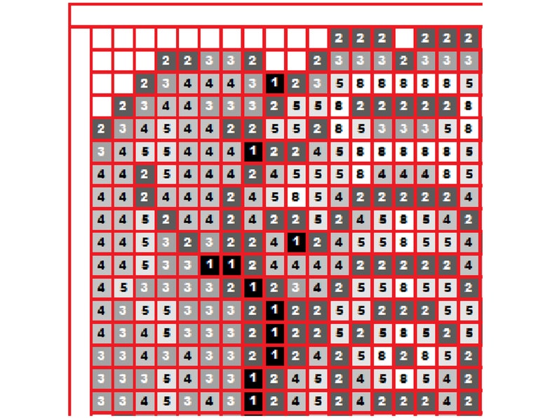 Elephant quilt top pattern, pixel quilt pattern, pixel quilt image 2