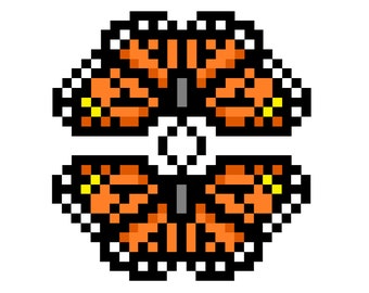 Monarch Butterflies - quilt top pattern, pixel quilt pattern, pixel quilt