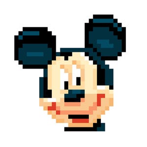Mickey Mouse Pixel Quilt Pattern - PDF Download