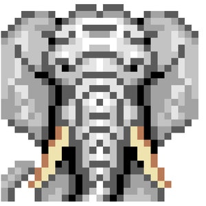 Elephant Pixel Quilt Pattern - PDF Download