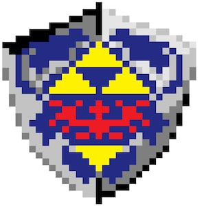 Zelda Shield Pixel Quilt Pattern - PDF Download