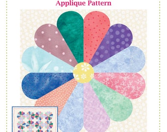DRESDEN PLATE Quilt PATTERN Quilt Block Pattern Instant Download Applique Pattern 6 8 10 or 12 inch finished size you choose Quilt Block