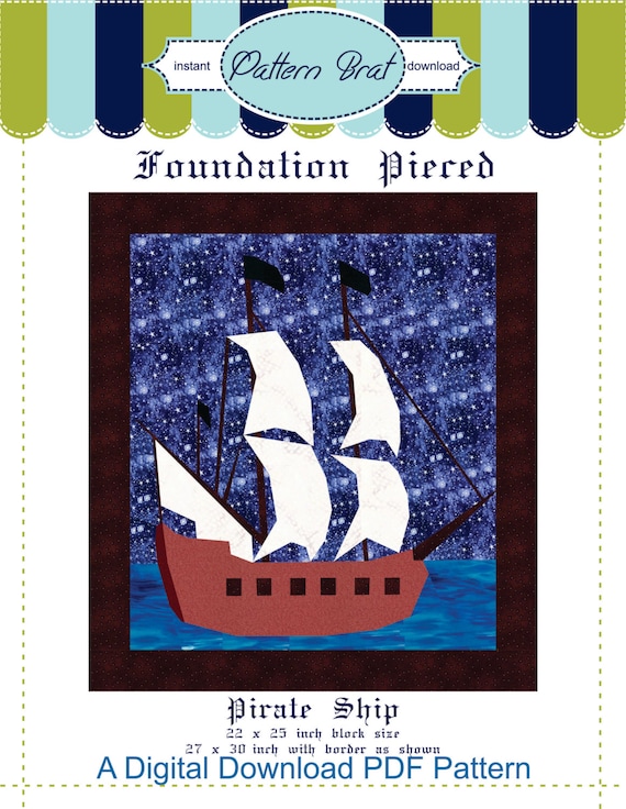 Pirate Ship Paper Pattern