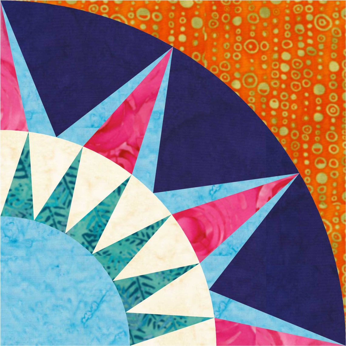 NEW YORK BEAUTY Quilt Pattern Instant Download Paper Pieced Etsy