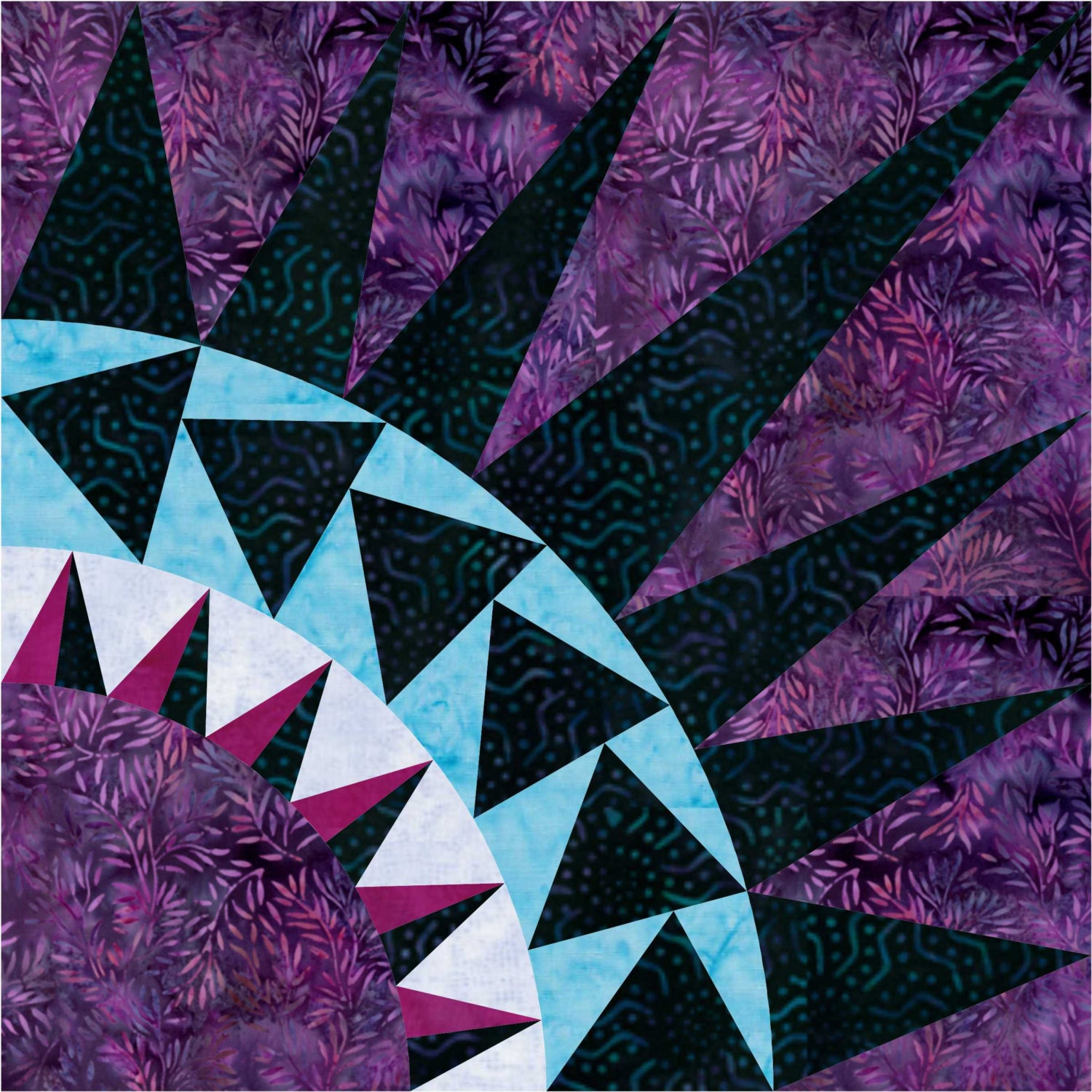 NEW YORK BEAUTY Quilt Block Pattern Instant Download Paper Etsy