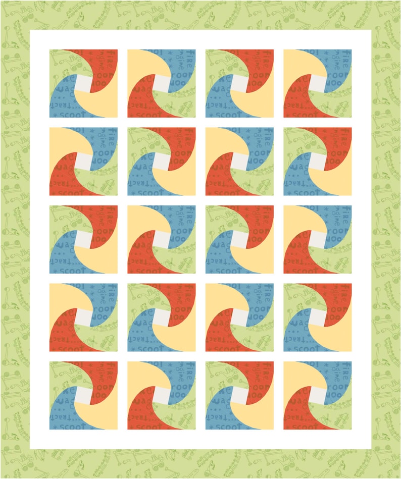TWISTED LOG CABIN Quilt Block Pattern Instant Digital Download Etsy