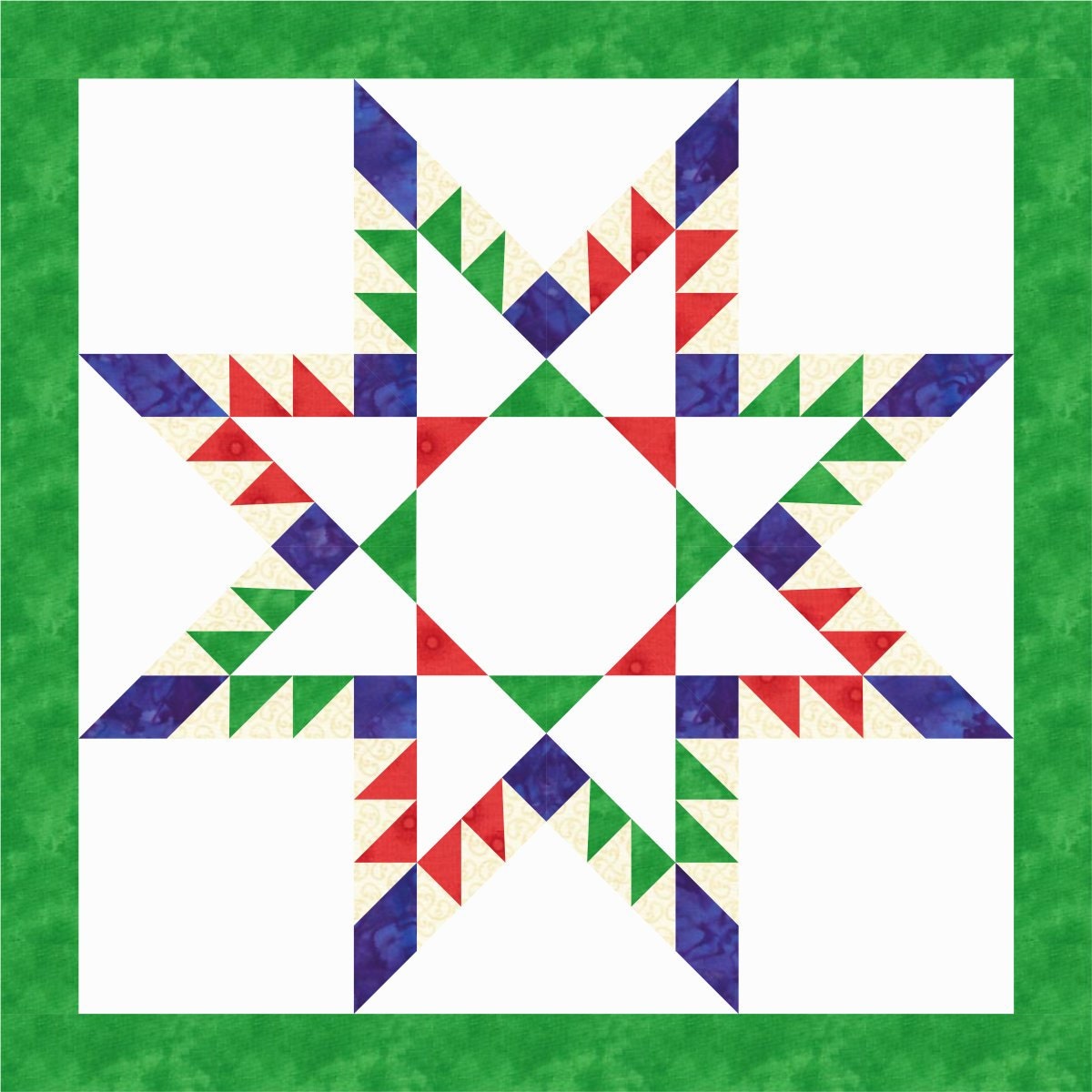 FEATHERED STAR Quilt Block Pattern Instant Download Paper Etsy