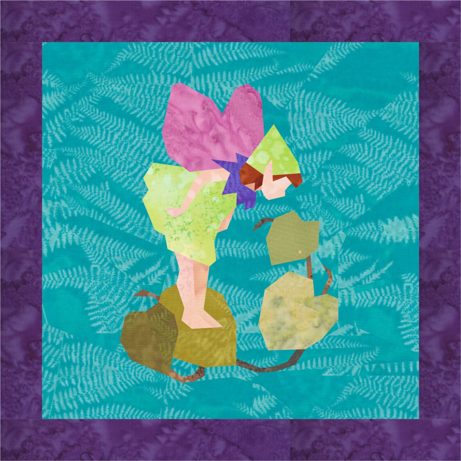 GARDEN FAIRY Quilt Block Pattern Instant Download Paper Pieced Etsy