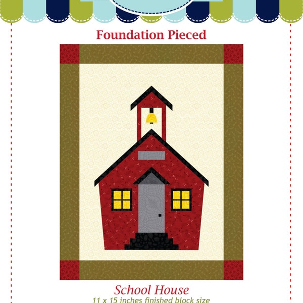 Foundation Pieced House Blocks Etsy