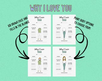 Plantilla imprimible de Canva "Por qué te amo" para completar (descarga digital)