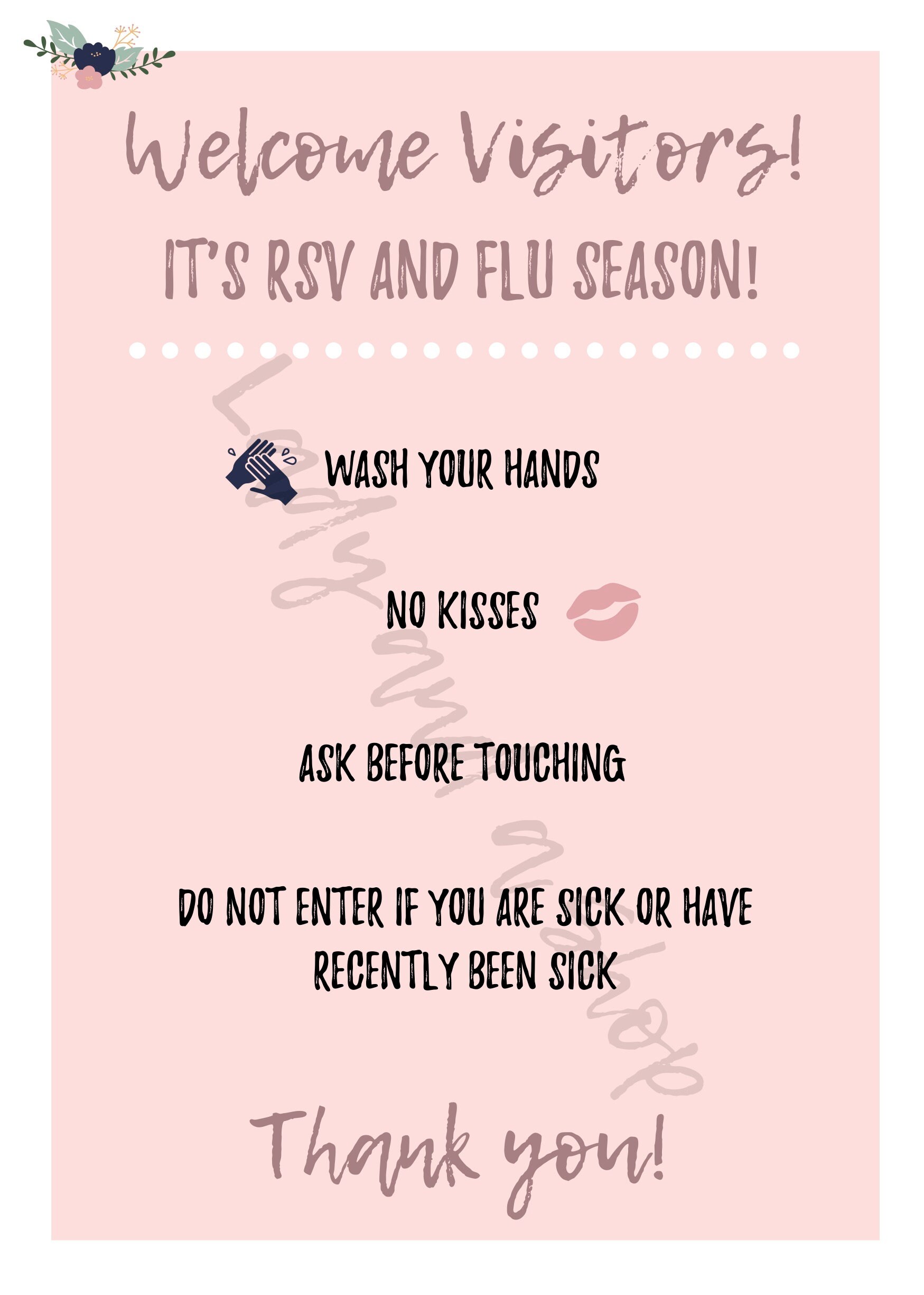 Baby Birth Hospital Visitor Rules, Newborn Baby Visitor Rules, New Baby