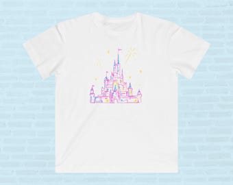Whimsical Castle Kids Tee: Magical Theme Park Outfit
