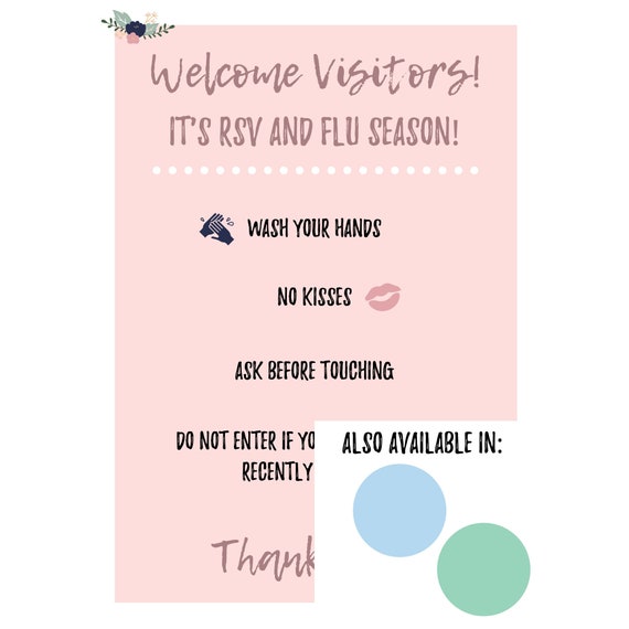 Baby Birth Hospital Visitor Rules Newborn Baby Visitor Rules Etsy