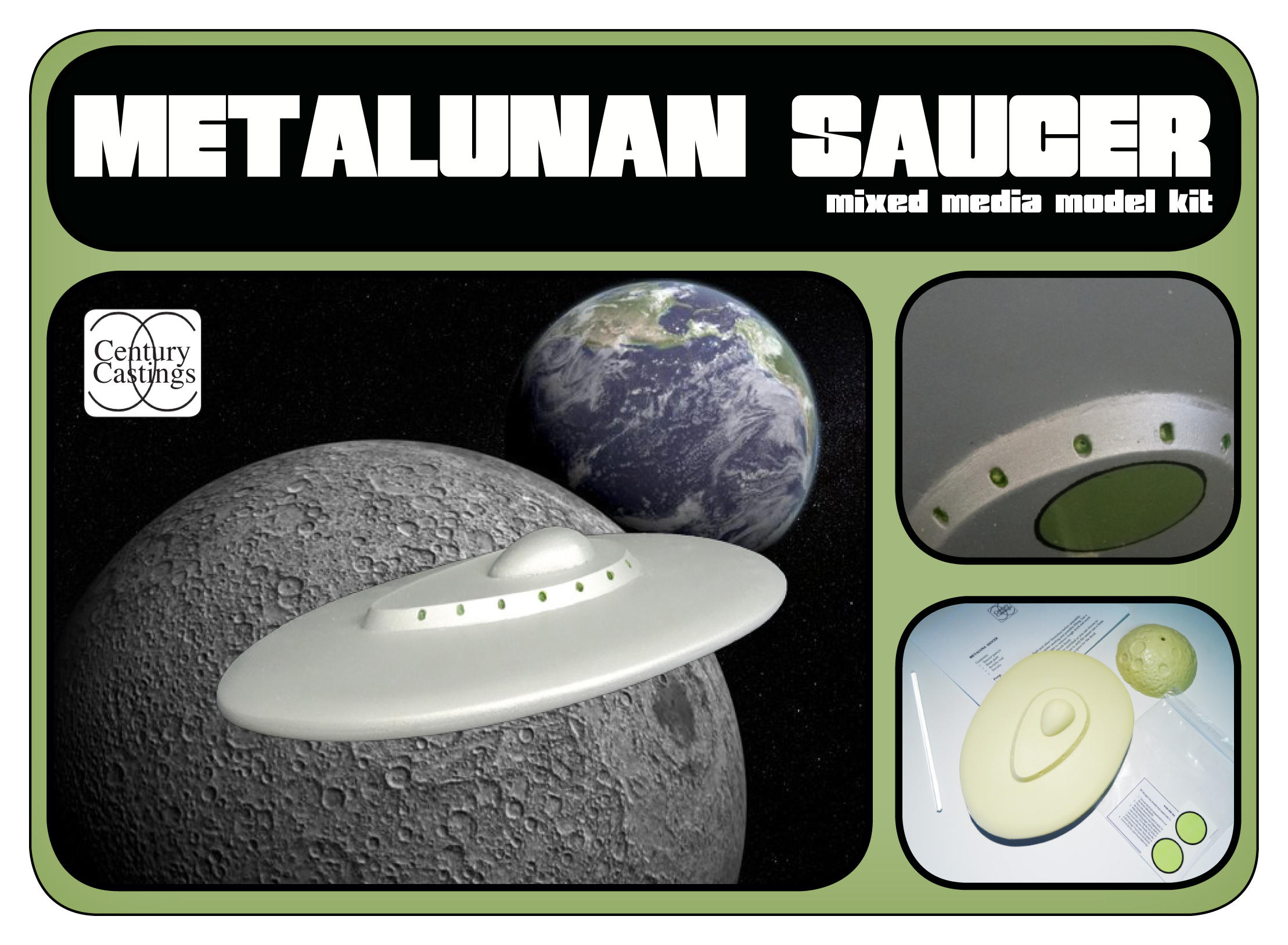 Metaluna flying saucer UFO scifi model kit by Century Castings Etsy