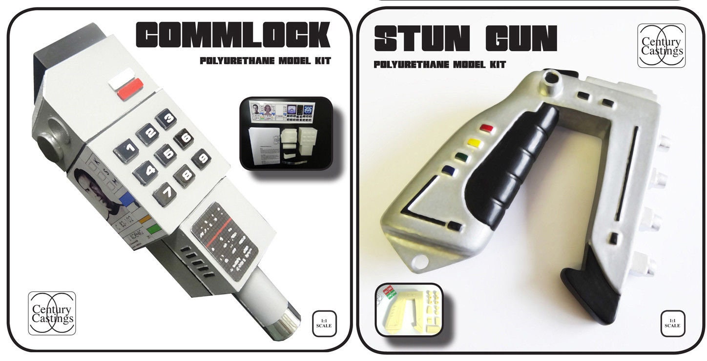 Space 1999 stun gun and commlock prop replica model kits Etsy