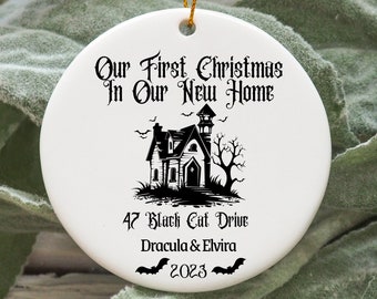 First Home Christmas Ornament, Personalized Ornament, Custom Christmas New Home, Christmas in our first home, customizable ornament