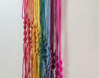 Rainbow macrame wall hanging, rainbow decor, rainbow macrame, LGBTQ decor, pride wall hanging, gay pride wall hanging, boho rainbow decor