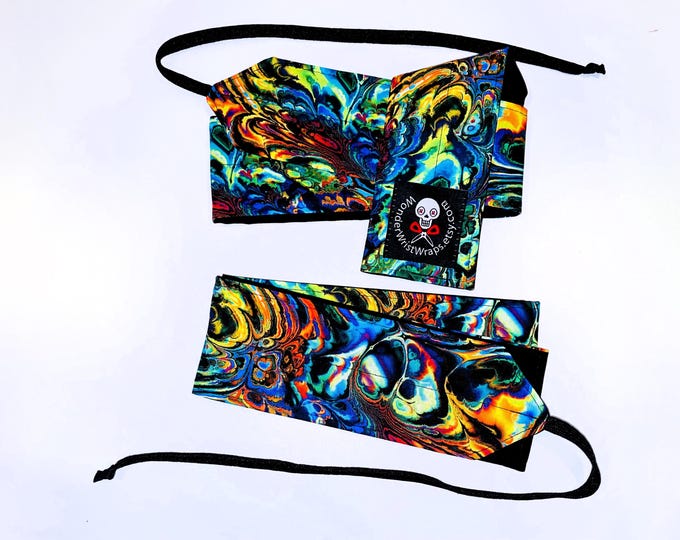 Rainbow Oil Slick Wrist Wraps, WOD, Weightlifting, Athletic