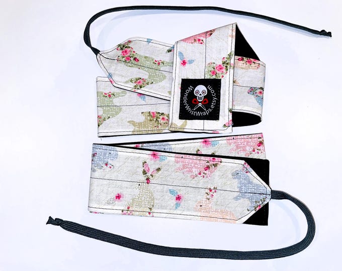 Bunny Wrist Wraps, WOD, Weightlifting, Athletic, Spring Easter, Bunnies