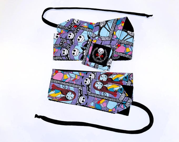 Nightmare Before Christmas, Wrist Wraps, WOD, Weightlifting, Athletic, Jack Skellington, Sally