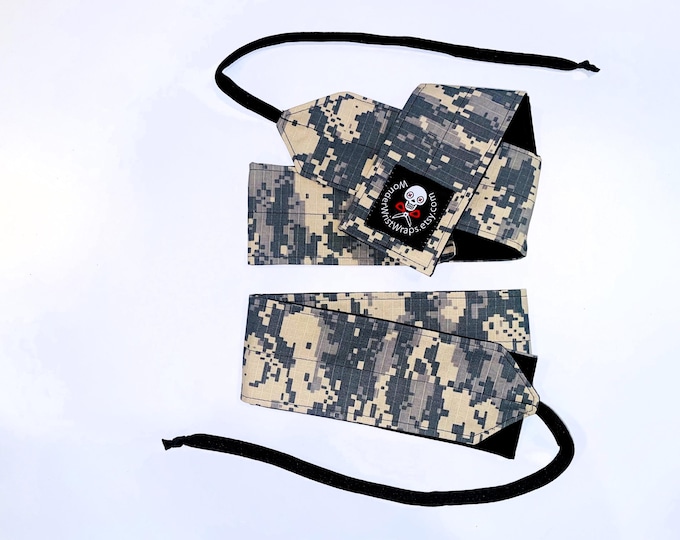 Digital Desert Camo, Rip Stop, Wrist Wrap, WOD, Weightlifting, Athletic