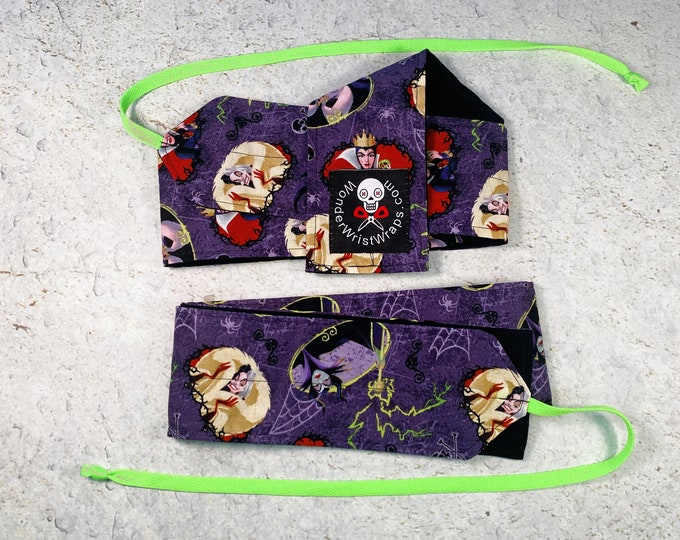 Disney Evil Queens, Wrist Wraps, WOD, Weightlifting, Athletic