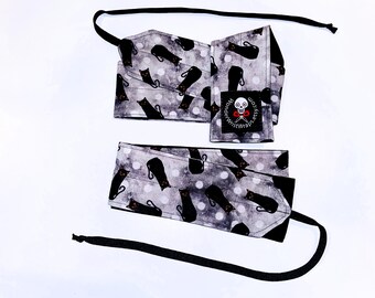 Black Cat Wrist Wraps, WOD, Weightlifting, Athletic, Halloween