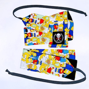 Simpsons Wrist Wraps, WOD, Weightlifting, Athletic, Cartoon