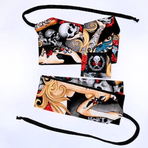 Sugar Skull Pin Up Wrist Wraps, WOD, Weightlifting, Athletic